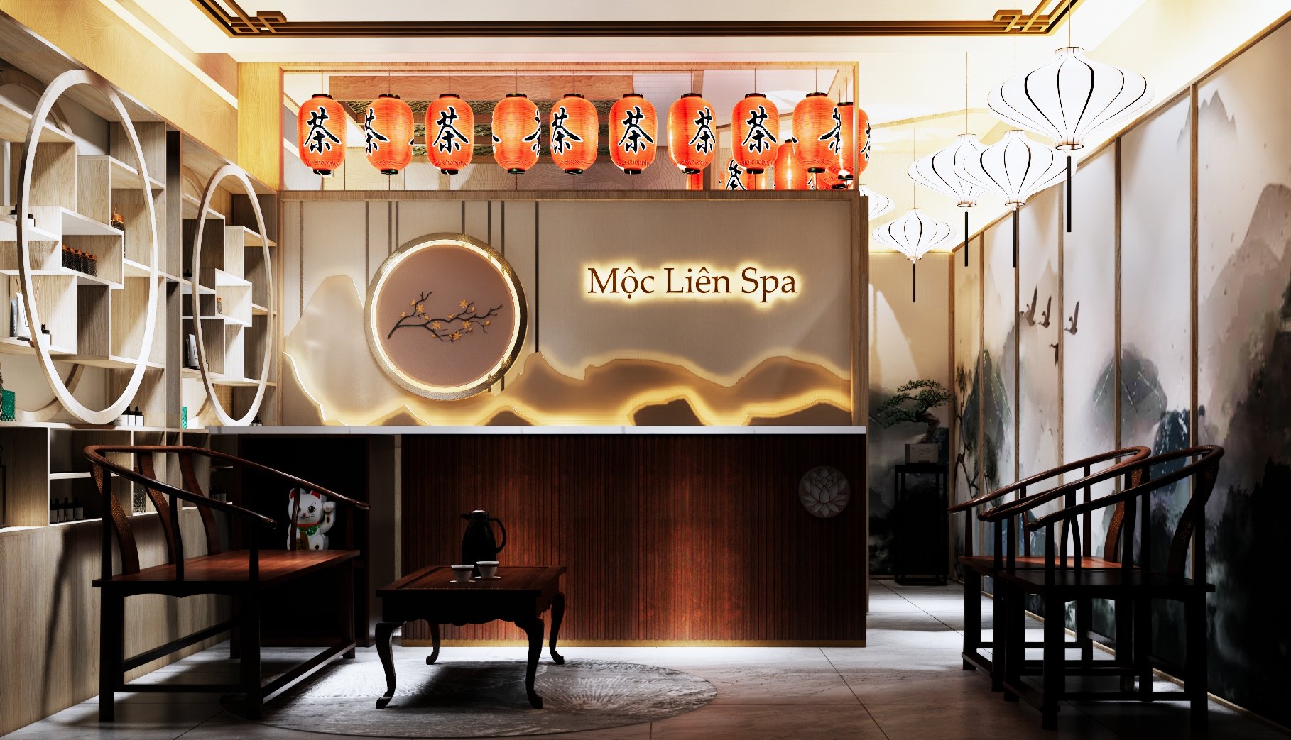 Thiết Kế Thi Công Spa, Shop — Mẫu thi công 1