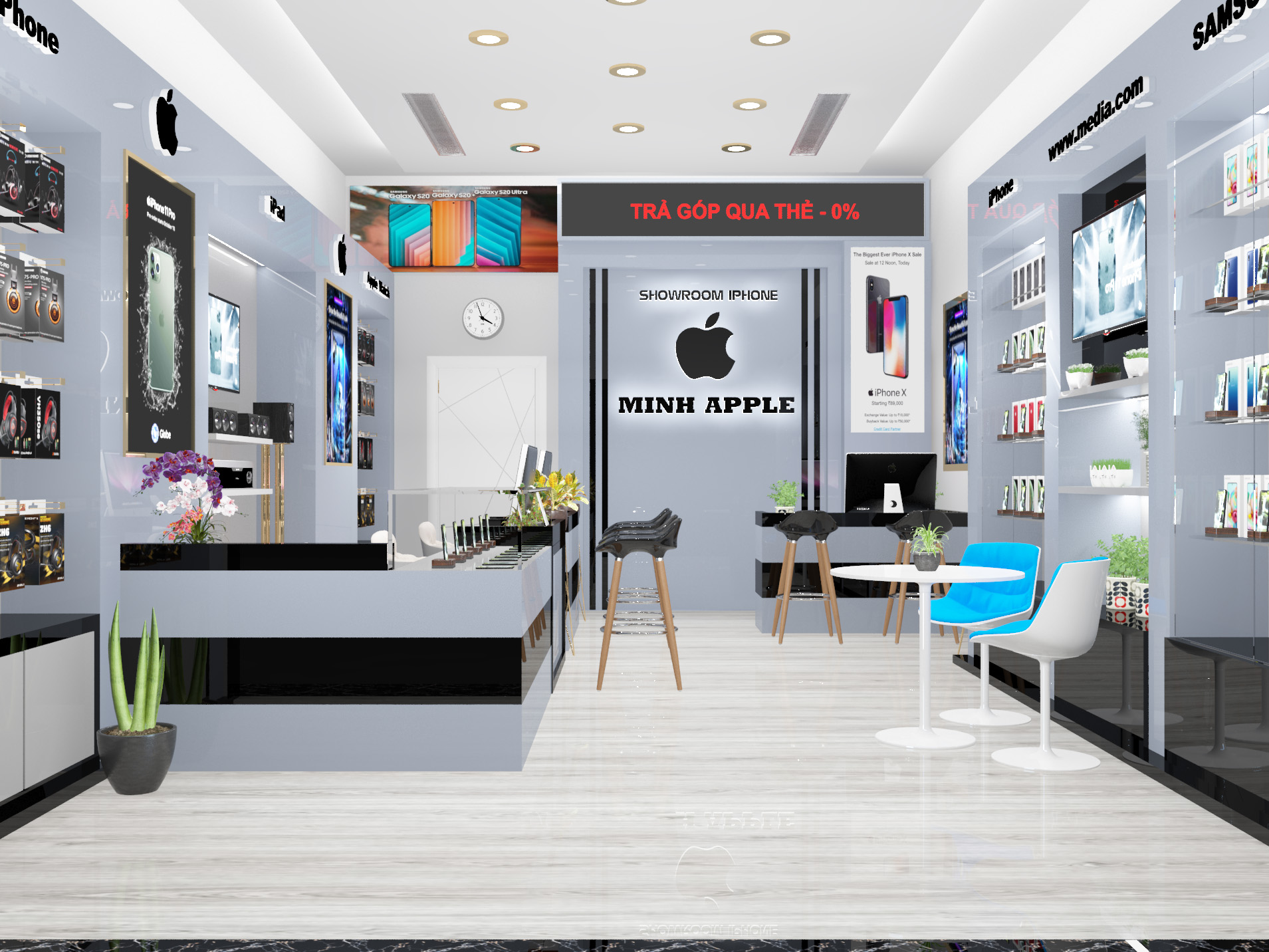 Thi Công Showroom Iphone | Minh Apple