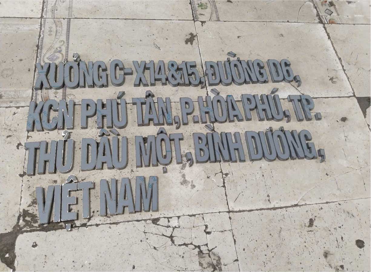 Thi Công Bộ Chữ Inox Trắng Xước